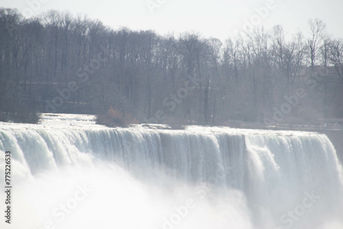 Beautiful Niagara Falls. Horseshoe Falls from the Canadian side in spring