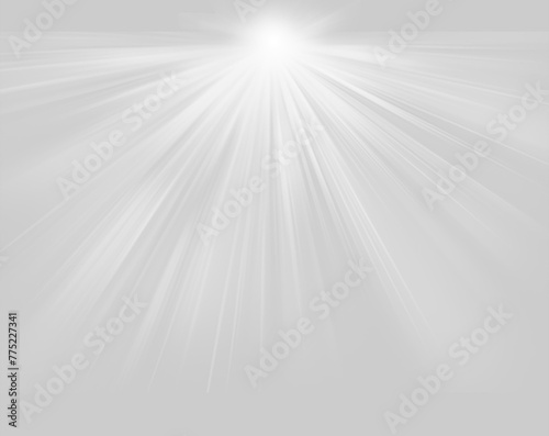 Shining sun glare rays, glow light effect, Star burst isolated on transparent background sun rays