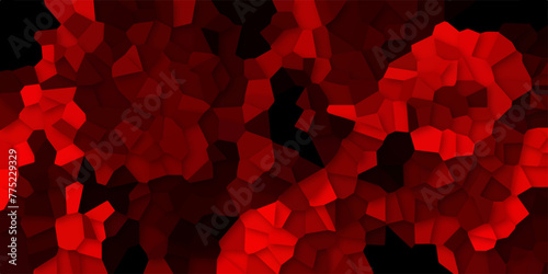 Abstract Seamless Multicolor Broken Stained-Glass Geometric Retro Tiles Pattern Quartz Crystal 3D Voronoi Diagram for Fabric Printing, Website Bg, Presentations, Brochures, & Luxury/Premium Packaging.