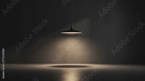 Modern pendant light in a dark room