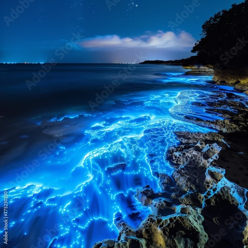 The phenomena of bioluminescence, living lights photo