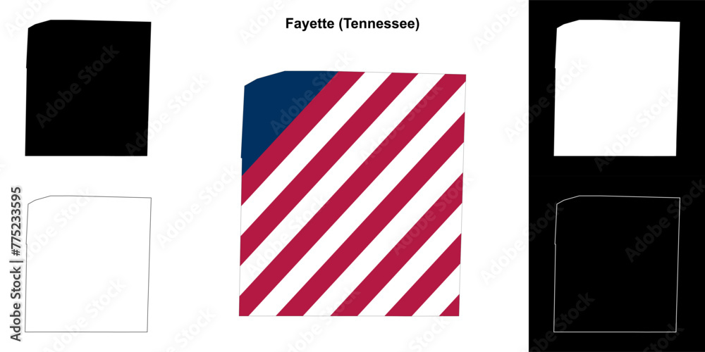 Fayette County (Tennessee) outline map set Fayette County (Tennessee) outline map set