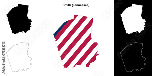 Smith County (Tennessee) outline map set