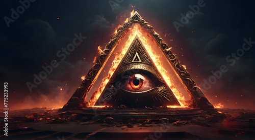 Illuminati eye - the burning eye of the illuminati