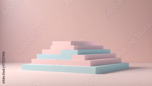 abstract colorful stairs