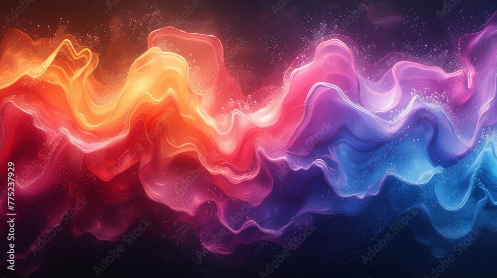 Abstract colorful wave background
