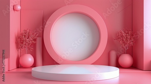 White Object on Pink Surface