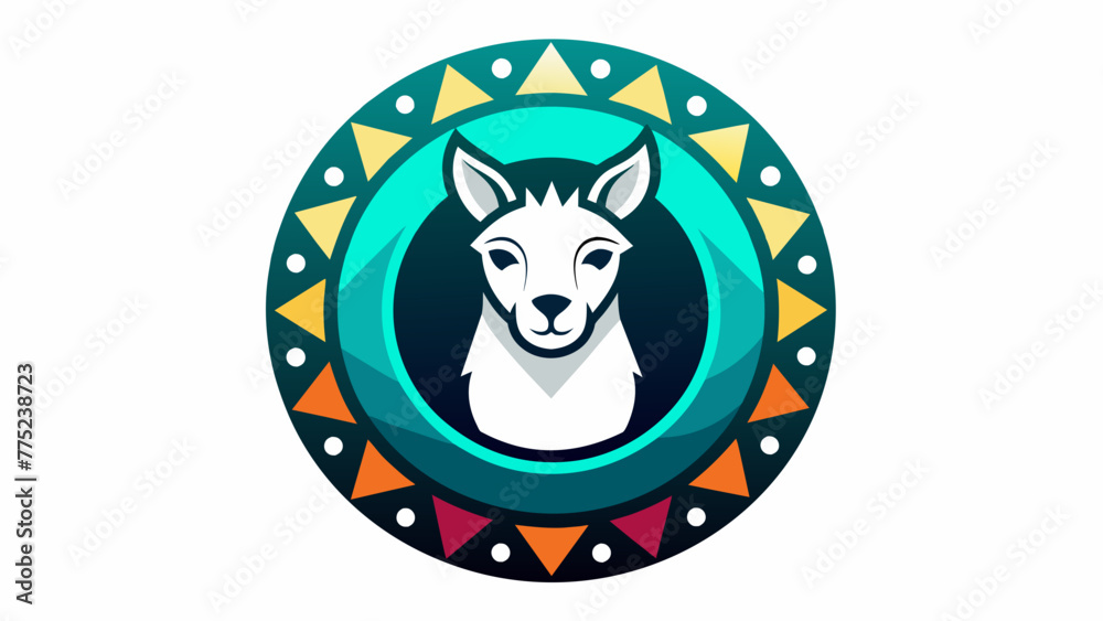 a-llama-icon-in-ciecle-logo vector illustration a-llama-icon-in-ciecle-logo vector illustration