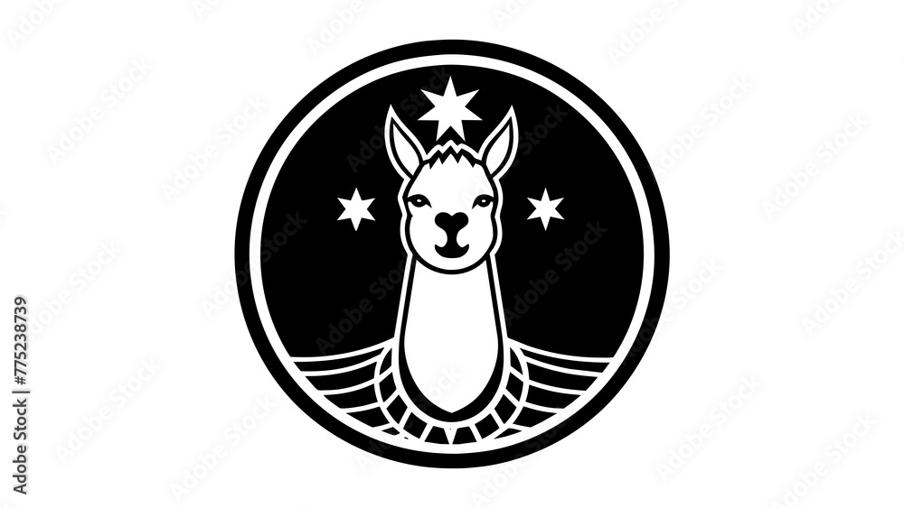 a-llama-icon-in-ciecle-logo vector illustration a-llama-icon-in-ciecle-logo vector illustration