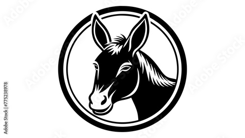 Fototapeta Naklejka Na Ścianę i Meble -  a-mule-icon-in-circle-logo vector illustration