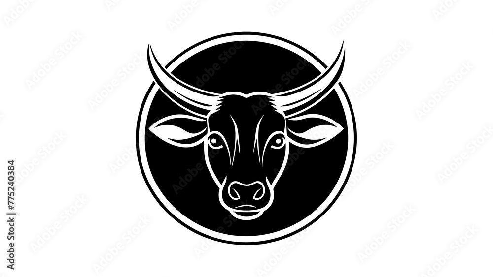 a-zebu-icon-in-circle-logo white background vector illustration a-zebu-icon-in-circle-logo white background vector illustration