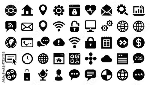 big-set-of-black-universal-web-icons-vector-image white background vector illustration