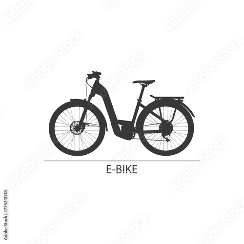 Electric touring bike, vector illustration