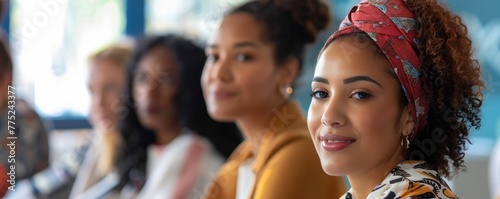 Three diverse and happy women posing for a photo