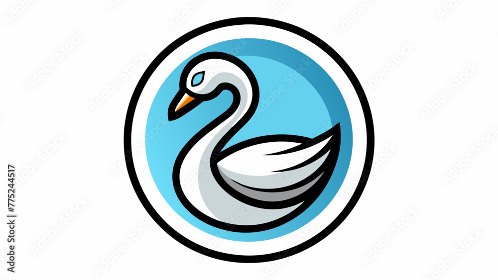a-cygnet-icon-in-circle-logo vector illustration a-cygnet-icon-in-circle-logo vector illustration