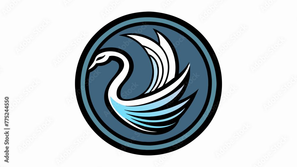 a-cygnet-icon-in-circle-logo vector illustration a-cygnet-icon-in-circle-logo vector illustration