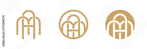 MA Letters Logo. MA or AM Monogram. Luxury, Simple, Minimal, and Elegant Business Company Logo Design