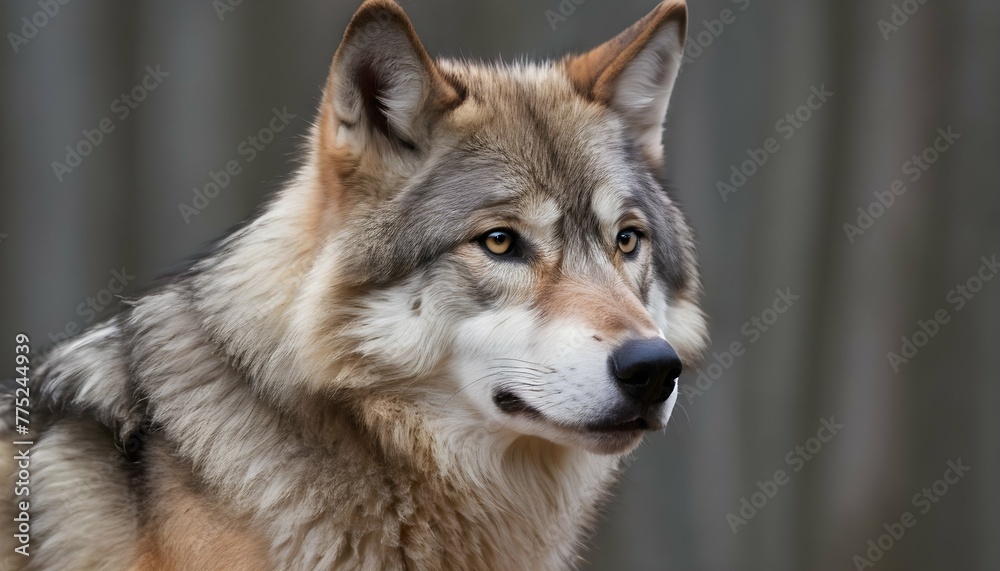 A Wolf With A Wise Expression As If Pondering The