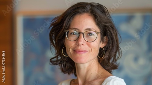 Smiling Woman With Glasses