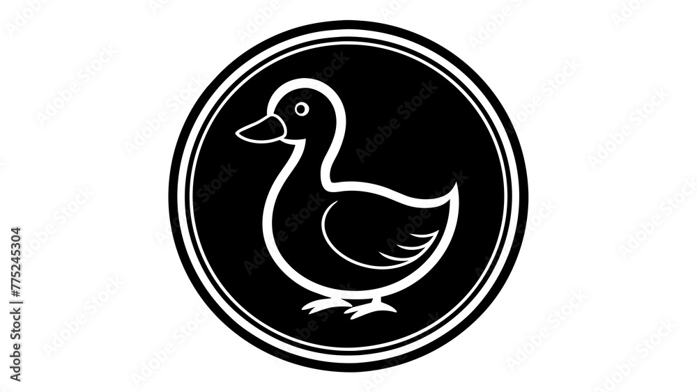 a-duckling-icon-in-circle-logo vector illustration a-duckling-icon-in-circle-logo vector illustration