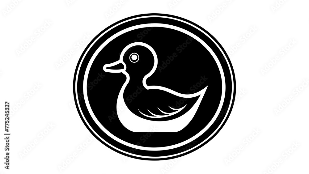 a-duckling-icon-in-circle-logo vector illustration a-duckling-icon-in-circle-logo vector illustration
