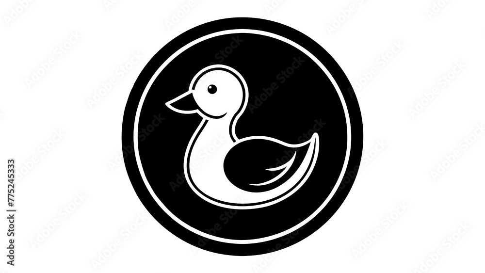 Fototapeta premium a-duckling-icon-in-circle-logo vector illustration
