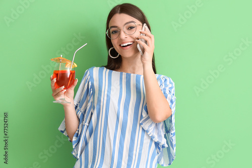 Beautiful young woman with ...