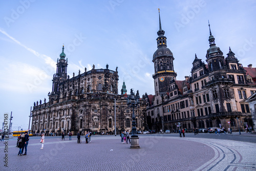 A short evening stroll through the beautiful historic city centre of Dresden - Saxony - Germany  photo