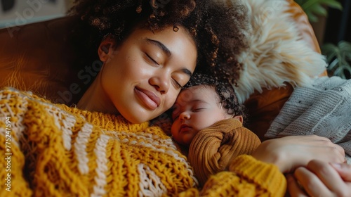 Woman Holding Little Girl