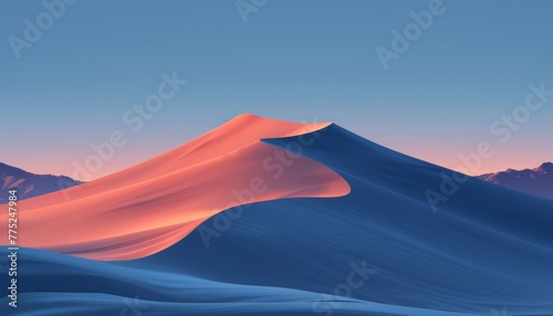 Tranquil Desert Scenery at Sunset Generative AI