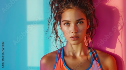 Woman in Pink Bikini Top Posing