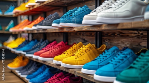 Display of Colorful Sneakers