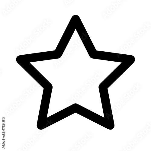 Star icon vector graphic element symbol illustration on a Transparent Background