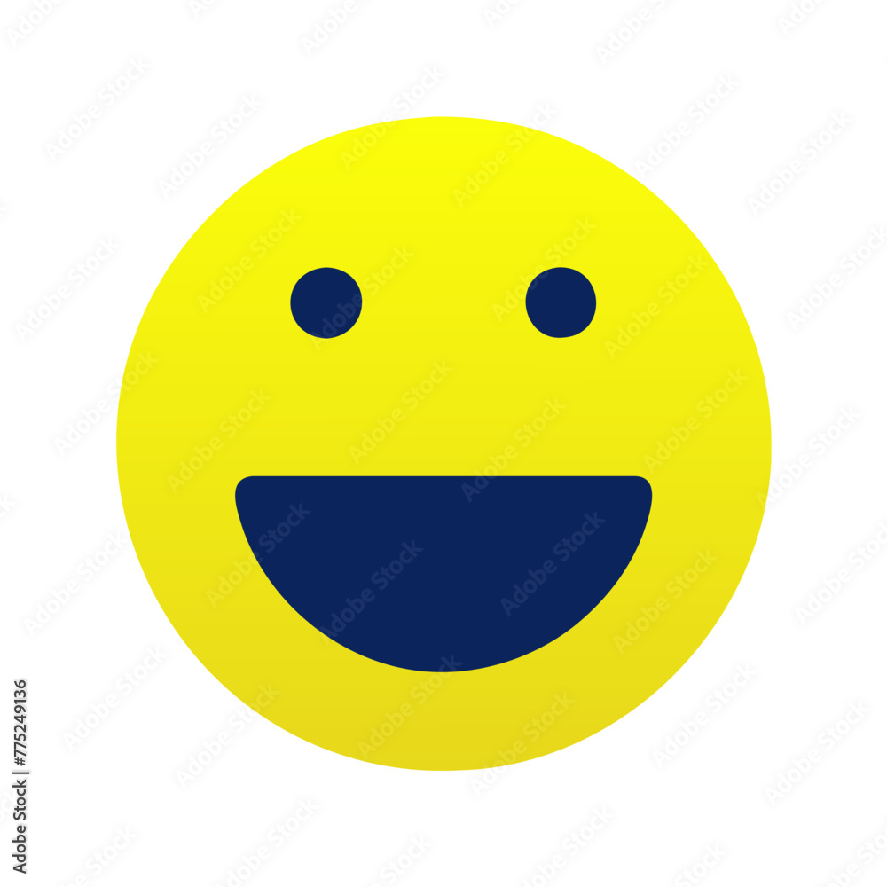 Fototapeta premium Happy Smiling emoji icon vector graphic element symbol illustration on a Transparent Background
