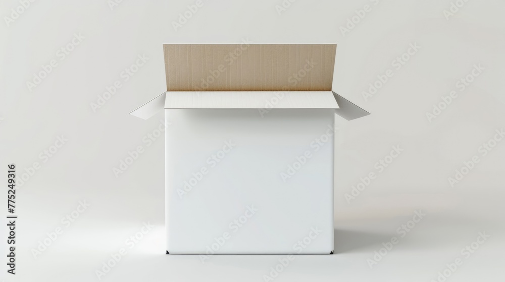 Isolated White Cardboard Milk Box for Food and Drink Packaging - Blank Cardboard Box on a White Background Isolated White Cardboard Milk Box for Food and Drink Packaging - Blank Cardboard Box on a White Background