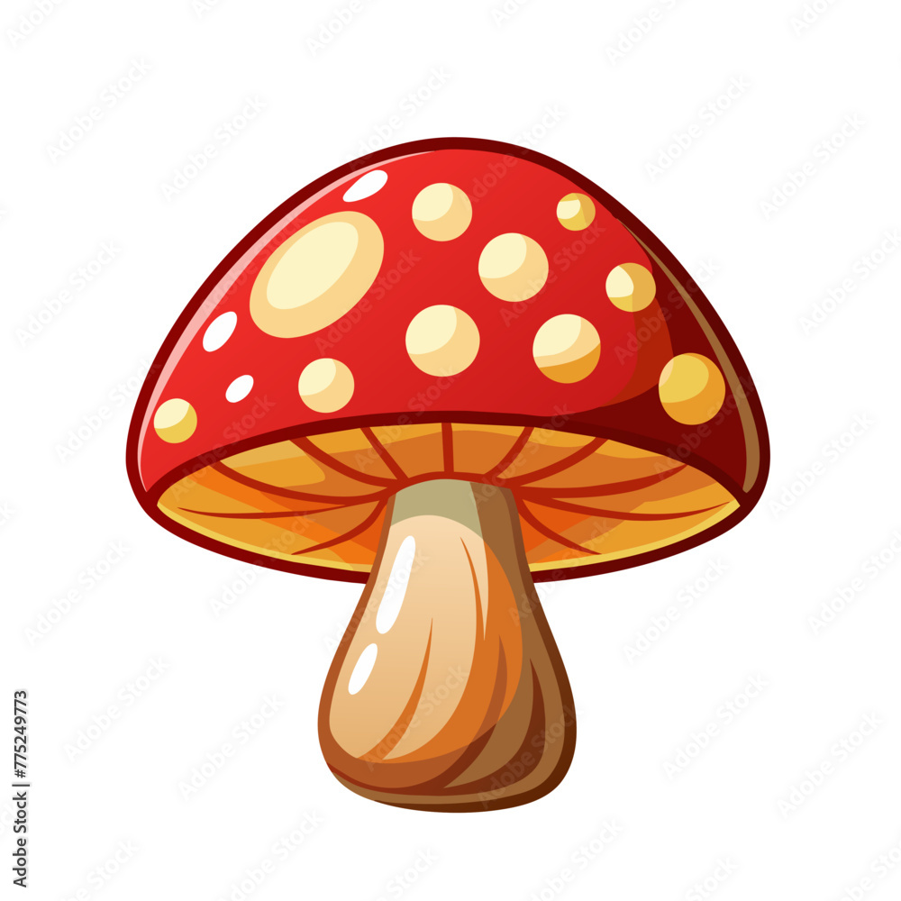 mushroom art drawn for decor on white background mushroom art drawn for decor on white background