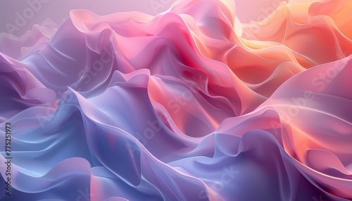 Serene Abstract Gradient Wave Background Generative AI