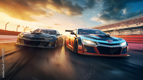 Exciting Racing Action: Adrenaline-Packed Showdown of Speed and Precision on the Track