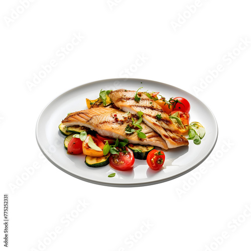 cooked fish isolated photography transparent background