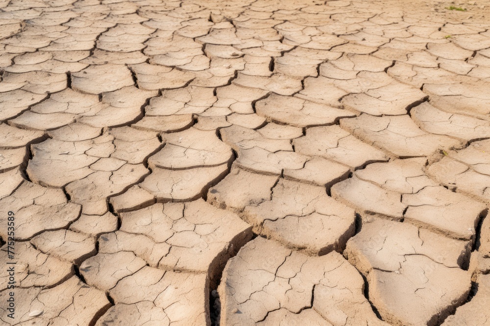 A close-up shot highlighting the textured pattern of cracked, dry earth. Close-up of Cracked Dry Earth Texture A close-up shot highlighting the textured pattern of cracked, dry earth. Close-up of Cracked Dry Earth Texture