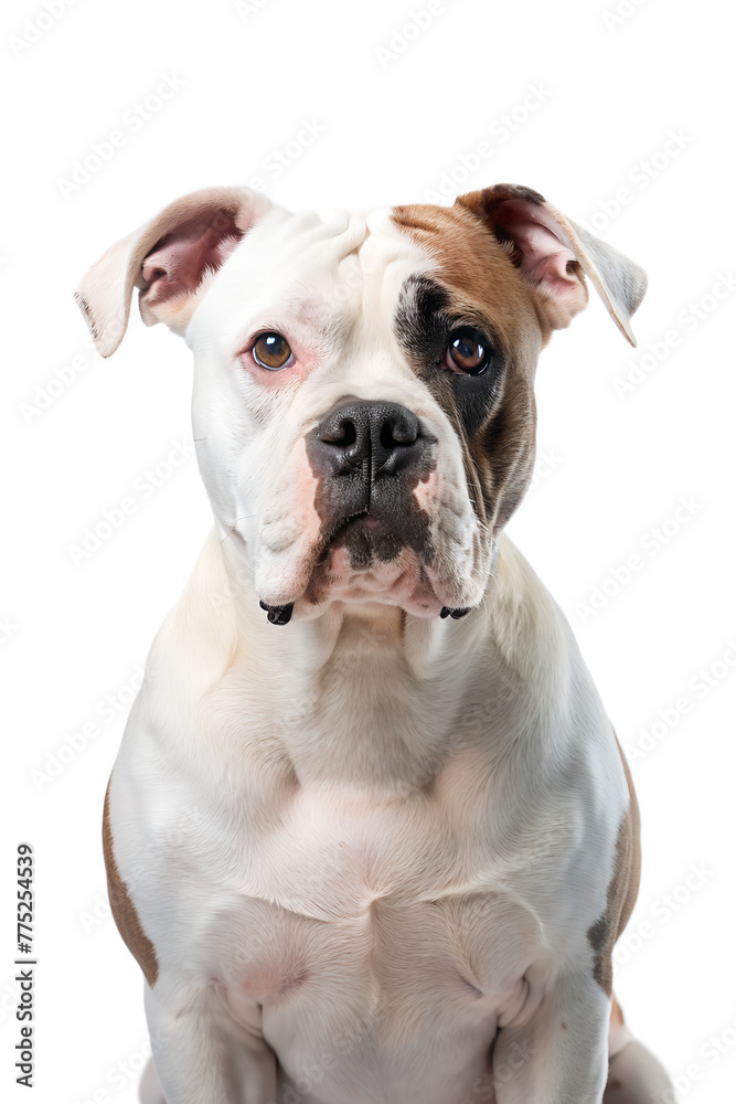 American Bulldog isolated on transparent background