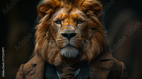 Lion with a human body dressed in a suit © LabirintStudio