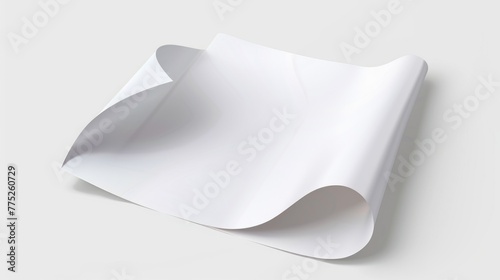 Clean and simple image of white paper on a white surface. Suitable for various design projects