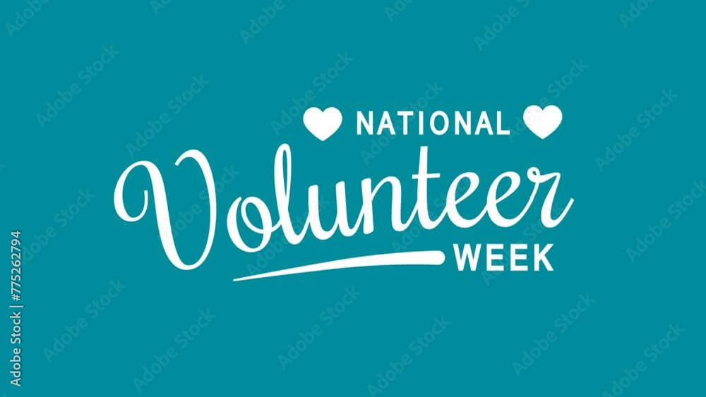 National Volunteer Week Text Animation. Great for National Volunteer Week Celebrations with transparent background, for banner, social media feed wallpaper stories National Volunteer Week Text Animation. Great for National Volunteer Week Celebrations with transparent background, for banner, social media feed wallpaper stories