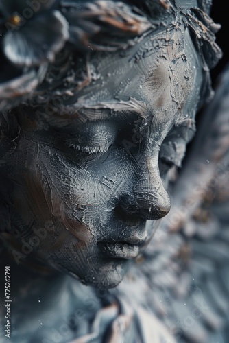 Detailed shot of an angel statue, suitable for religious themes © Fotograf