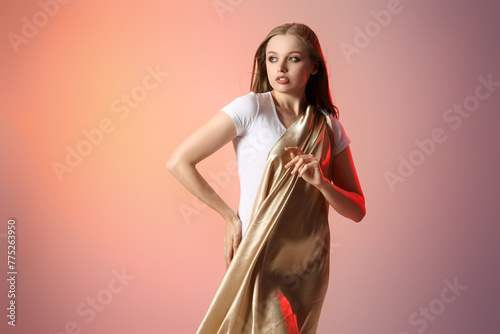 Beautiful young woman with ...