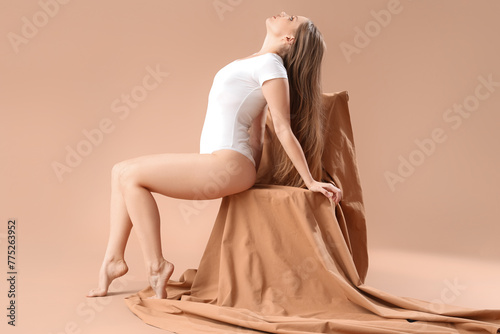 Beautiful young woman with ...