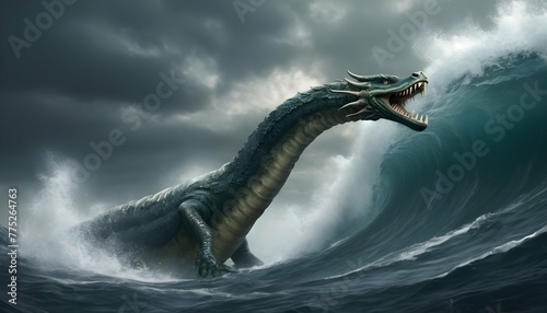 legendary-sea-serpent-gliding-through-turbulent-oc-upscaled photo