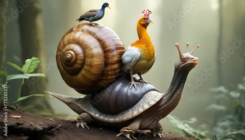 a-dodo-bird-riding-on-the-back-of-a-giant-snail-upscaled_2 2