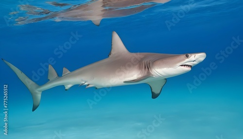 a-hammerhead-shark-swimming-in-crystal-clear-blue-upscaled_8 2 © oy